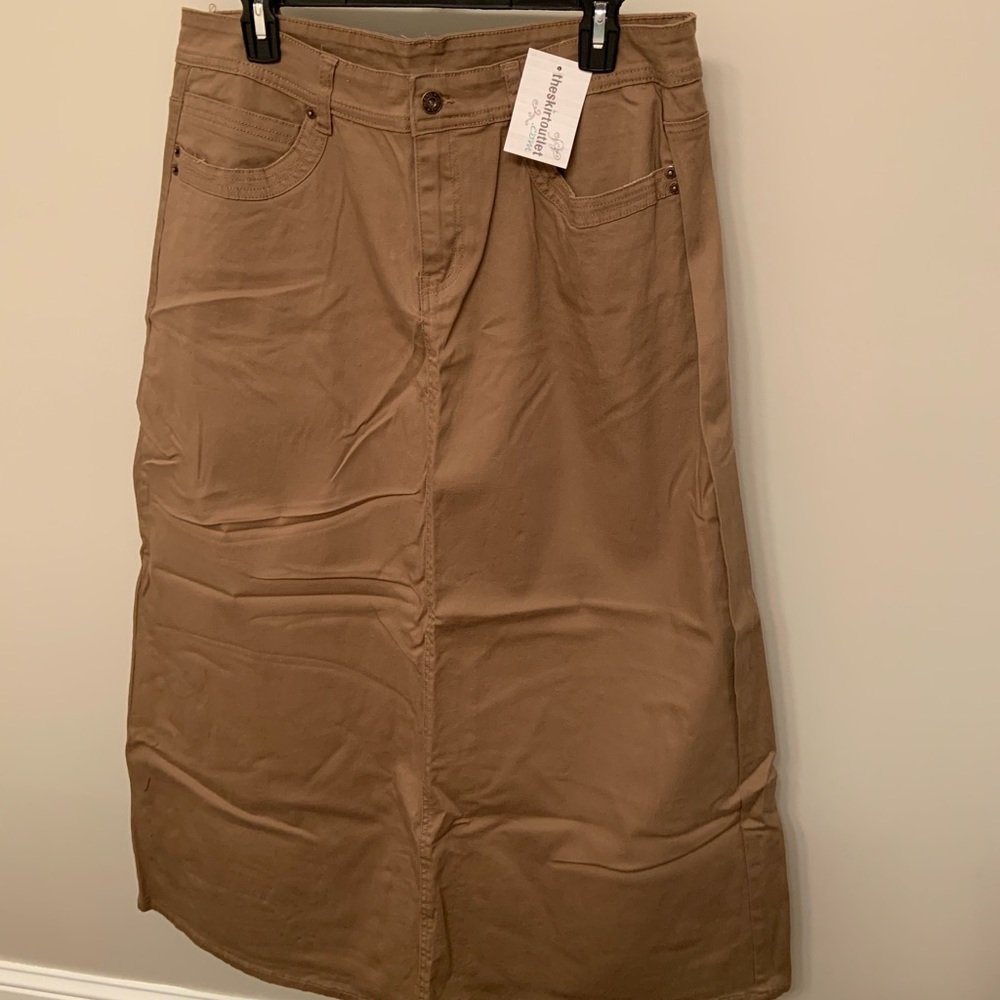 NWT skirt outlet brown denim skirt